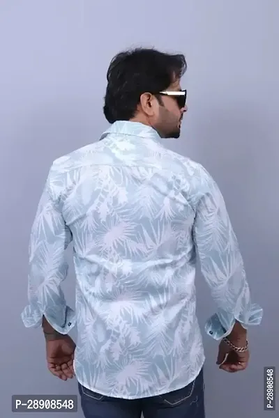 Reliable Blue Cotton Printed Casual Shirt For Men-thumb4