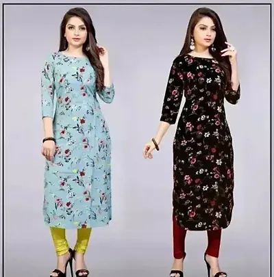 Stylish And Crepe Kurta Combo Pack Of 2