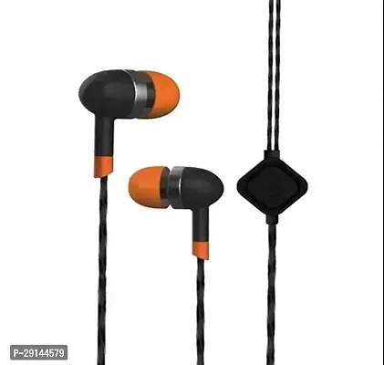 Stylish Black In-ear Wired Headphones With Microphone-thumb0