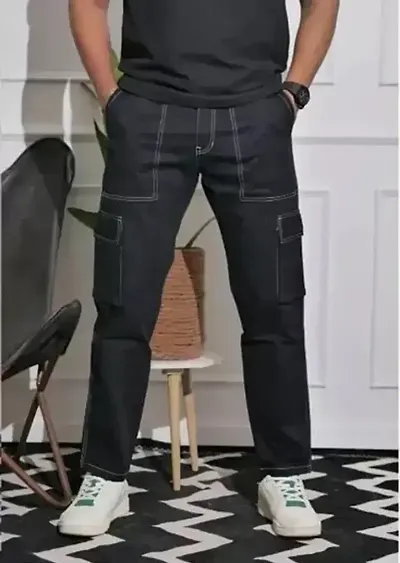 Stylish Solid Mid-Rise Jeans For Men