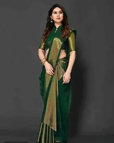 Women Stylish Chiffon Saree with Blouse piece