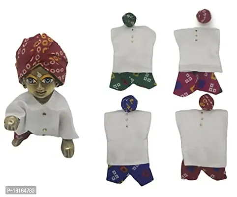 KK GROUPS laddu Gopal Fancy Suit (Pack of 4), Traditional Unique Suit for ladoo Gopal ji, bal Gopal ji, kanha ji