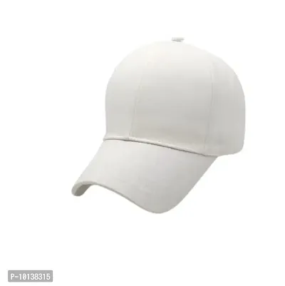 DESI CREED Casual Fancy Sports Cotton Cap for Boys & Girls (White)