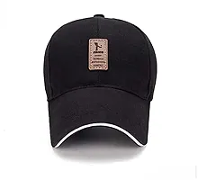 CHITRANSH ENTERPRISE Casual Sports Cotton Cap (Black)-thumb1