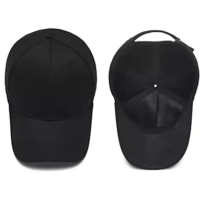 DESI CREED Casual Fancy Sports Cotton Cap for Boys  Girls (Black)