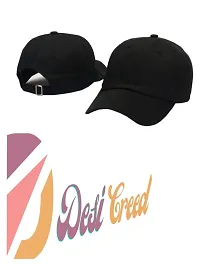 DESI CREED Casual Fancy Sports Cotton Cap for Boys & Girls (Black)-thumb3