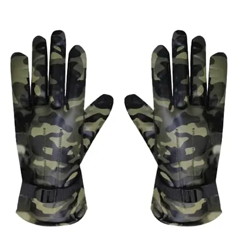 DESI CREED Men's & Boy's Army Printed Style Warm Winter Gloves for Cycling; Biking; Riding For Cycling, Bike Motorcycle Gloves