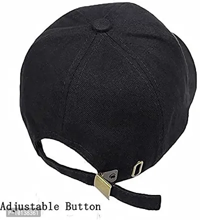 CHITRANSH ENTERPRISE Casual Sports Cotton Cap (Black)-thumb3