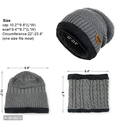 DESI CREED Winter Soft Beanie Cap Skull Cap for Men Women Winter Cap for Men Combo,Pack of 16 Grey-thumb3