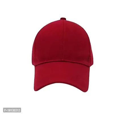 DESI CREED Casual Fancy Sports Cotton Cap for Boys & Girls (Red)
