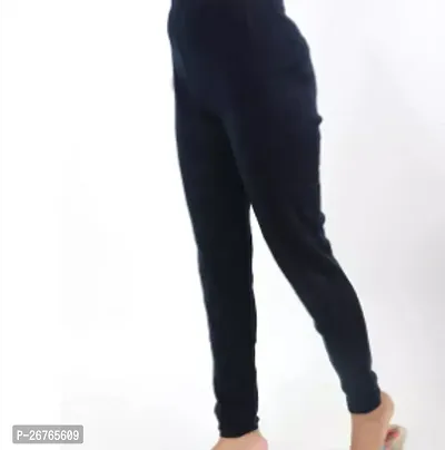 Fabulous Black Wool Solid Leggings For Women-thumb0