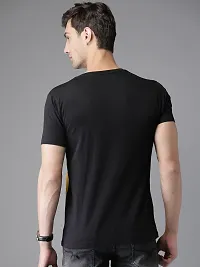 Stylish Cotton Multicoloured Colourblocked Half Sleeve Round Neck T-Shirt For Men-thumb3