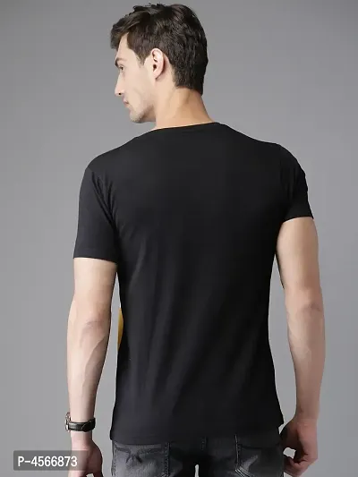 Stylish Cotton Multicoloured Colourblocked Half Sleeve Round Neck T-Shirt For Men-thumb4