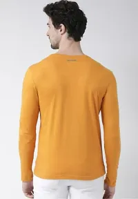 Reliable Yellow Cotton Printed Round Neck Tees For Men-thumb1