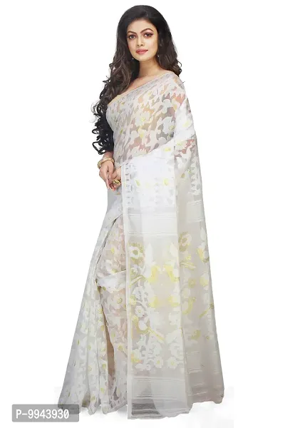 Trendy Cotton Handloom Jamdani Saree For Women-thumb2