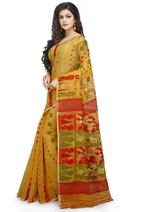 Elegant Soft Dhakai Cotton Silk Padma Pata Jamdani Sarees without Blouse For Women-thumb1