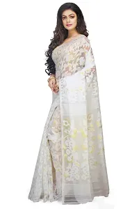 Trendy Cotton Handloom Jamdani Saree For Women-thumb1