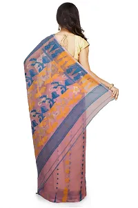 Elegant Soft Dhakai Cotton Silk Padma Pata Jamdani Sarees without Blouse For Women-thumb2