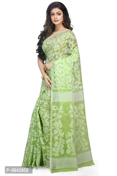 Trendy Cotton Handloom Jamdani Saree For Women-thumb2