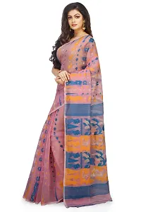 Elegant Soft Dhakai Cotton Silk Padma Pata Jamdani Sarees without Blouse For Women-thumb1