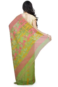 Elegant Soft Dhakai Cotton Silk Padma Pata Jamdani Sarees without Blouse For Women-thumb2