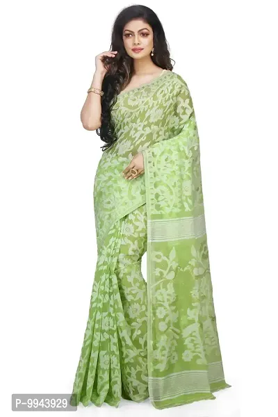 Trendy Cotton Handloom Jamdani Saree For Women-thumb0