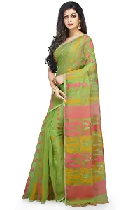 Elegant Soft Dhakai Cotton Silk Padma Pata Jamdani Sarees without Blouse For Women-thumb1