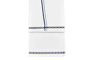 shyam handloom Men's Cotton Thorthu for Regular Use | Super Soft Towel Gamcha Bathroom  Multipurpse Use (33 x 88 inch) Blue-thumb2