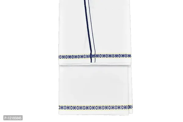 shyam handloom Men's Cotton Thorthu for Regular Use | Super Soft Towel Gamcha Bathroom  Multipurpse Use (33 x 88 inch) Blue-thumb3