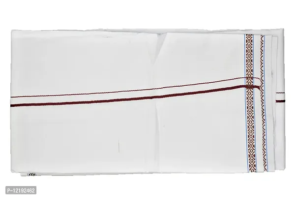 Shyam handloom Men's Cotton Thorthu for Regular Use | Super Soft Towel Gamcha Bathroom & Multipurpse Use (33 x 88 inch) brown-thumb0