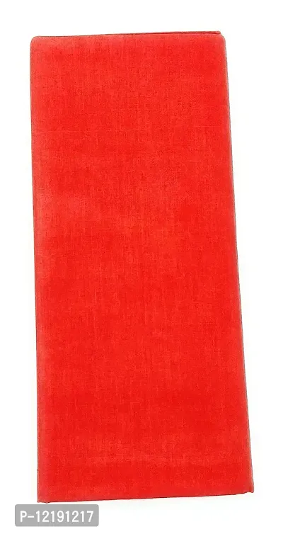 shyam handloom Men's 100% Cotton Dhoti Lungi (2.25 Meter) (Red)-thumb0