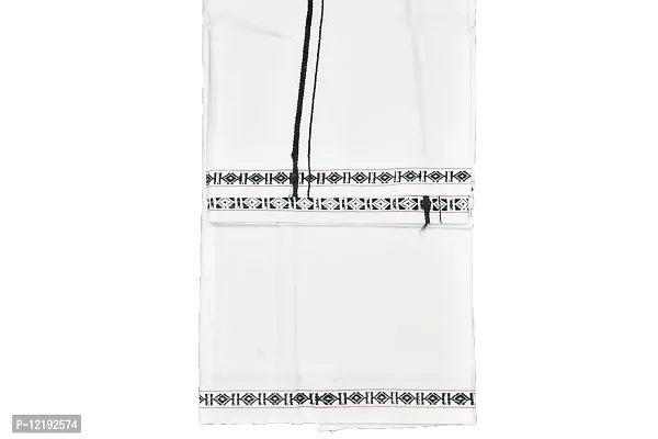 Shyam handloom Men's Cotton Thorthu for Regular Use | Super Soft Towel Gamcha Bathroom & Multipurpse Use (33 x 88 inch) Black-thumb3