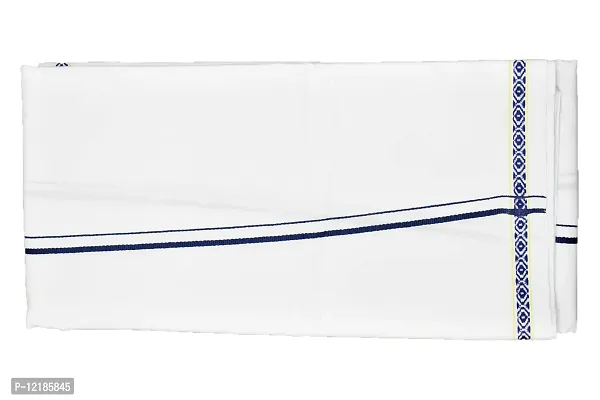 shyam handloom Men's Cotton Thorthu for Regular Use | Super Soft Towel Gamcha Bathroom  Multipurpse Use (33 x 88 inch) Blue-thumb0