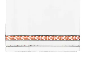 Shyam handloom Men's Cotton Thorthu for Regular Use | Super Soft Towel Gamcha Bathroom & Multipurpse Use (33 x 88 inch) Orange-thumb4