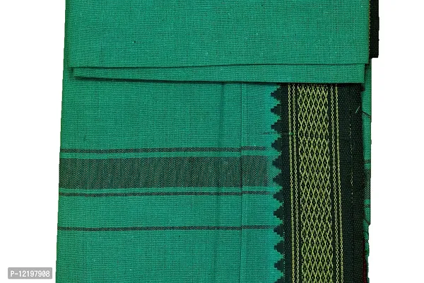 SAC SHREE APARAJEET CREATIONS Soft Cotton Towel for Men Women and Baby |Gamcha | Angochha Set (Green)-thumb4