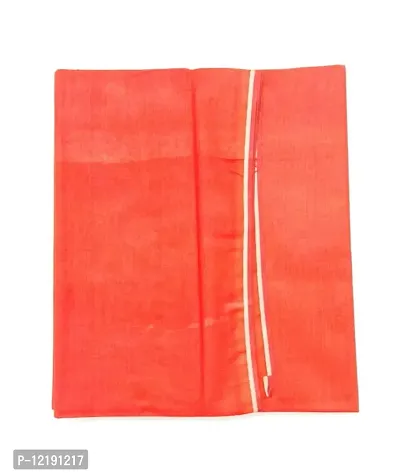 shyam handloom Men's 100% Cotton Dhoti Lungi (2.25 Meter) (Red)-thumb3