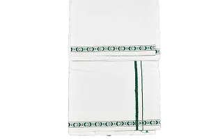 shyam handloom Men's Cotton Thorthu for Regular Use | Super Soft Towel Gamcha Bathroom & Multipurpse Use (33 x 88 inch) Dark Green-thumb2