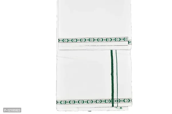 shyam handloom Men's Cotton Thorthu for Regular Use | Super Soft Towel Gamcha Bathroom & Multipurpse Use (33 x 88 inch) Dark Green-thumb3