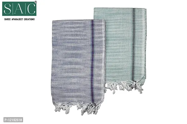 Shree Aparajeet Creations Cotton Gamcha Khadi Bath Towel Suitable for Men, Women and Babies Multi Colour (2)-thumb4