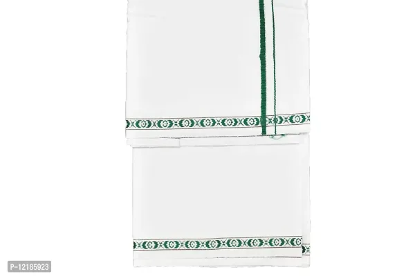 shyam handloom Men's Cotton Thorthu for Regular Use | Super Soft Towel Gamcha Bathroom & Multipurpse Use (33 x 88 inch) Dark Green-thumb2