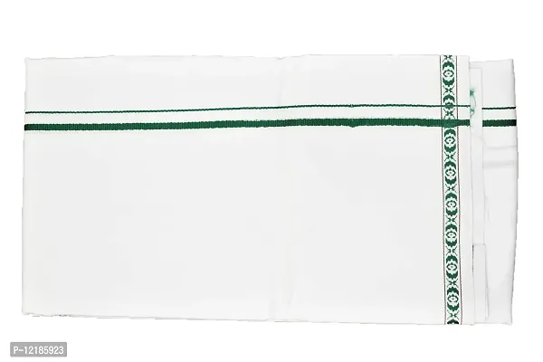 shyam handloom Men's Cotton Thorthu for Regular Use | Super Soft Towel Gamcha Bathroom & Multipurpse Use (33 x 88 inch) Dark Green-thumb0