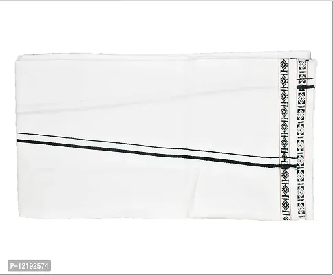 Shyam handloom Men's Cotton Thorthu for Regular Use | Super Soft Towel Gamcha Bathroom & Multipurpse Use (33 x 88 inch) Black
