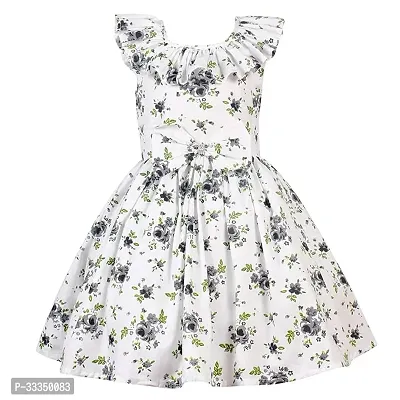 Stylish White Cotton Frocks Dresses For Girls-thumb0