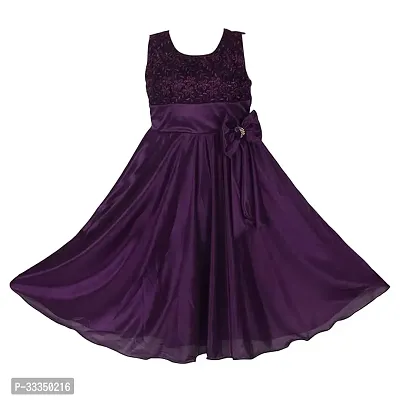 Stylish Purple Cotton Frocks Dresses For Girls