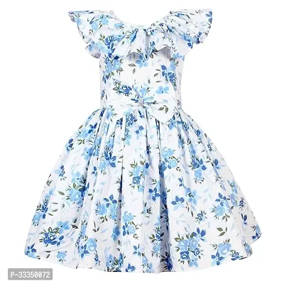 Stylish White Cotton Frocks Dresses For Girls-thumb0