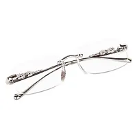 Stylish White Rectangle Sunglasses Metal For Women-thumb2