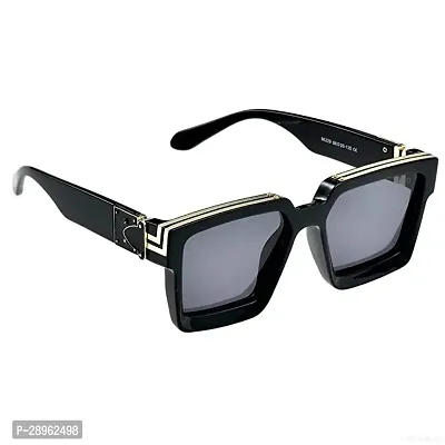 Stylish Black Oversized Sunglasses Plastic For Women-thumb0