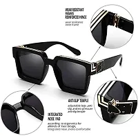 Stylish Black Oversized Sunglasses Plastic For Women-thumb1