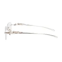Stylish White Rectangle Sunglasses Metal For Women-thumb4