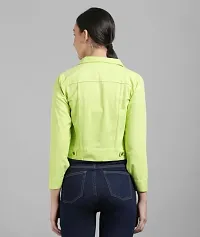 Trendy Casual Winters Solid Regular Fit Neon Jacket For Women-thumb2